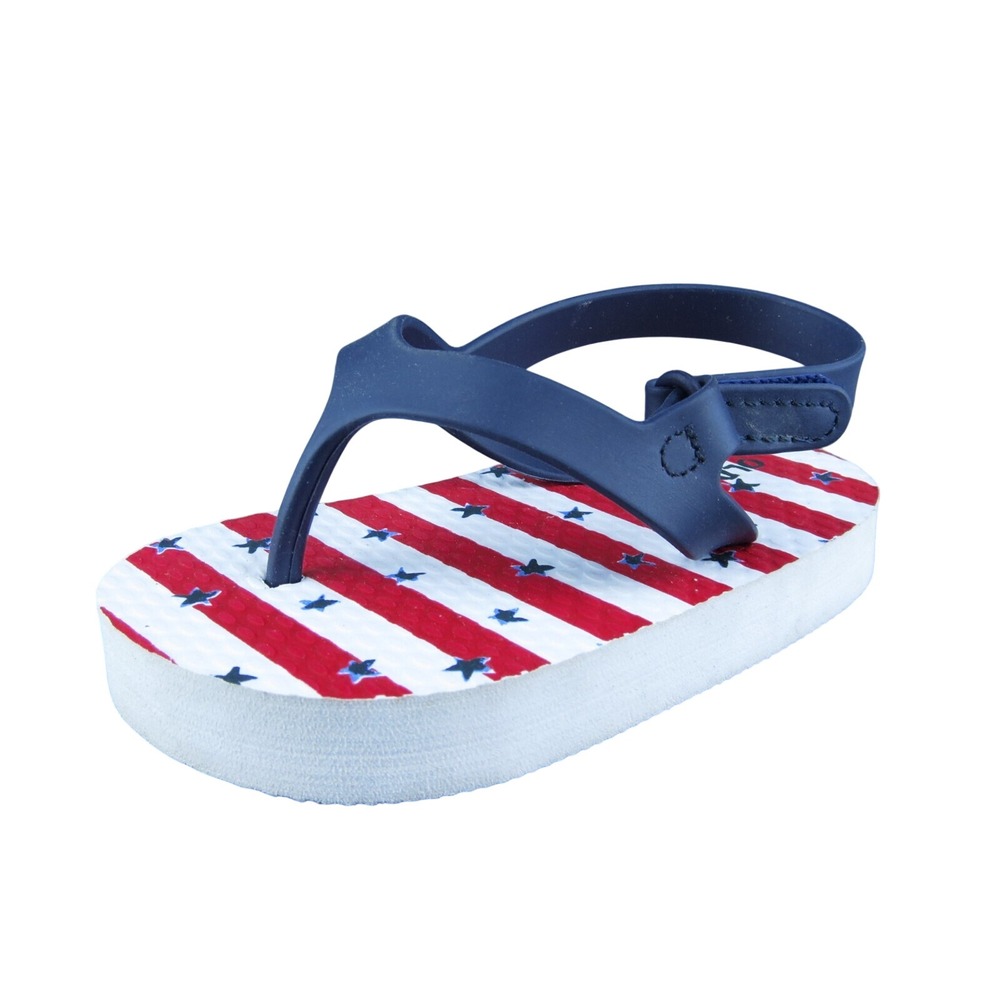 Old Navy Boys Flip Flop Shoes‎ Blue Synthetic Hook & Loop Size T 5 Medium